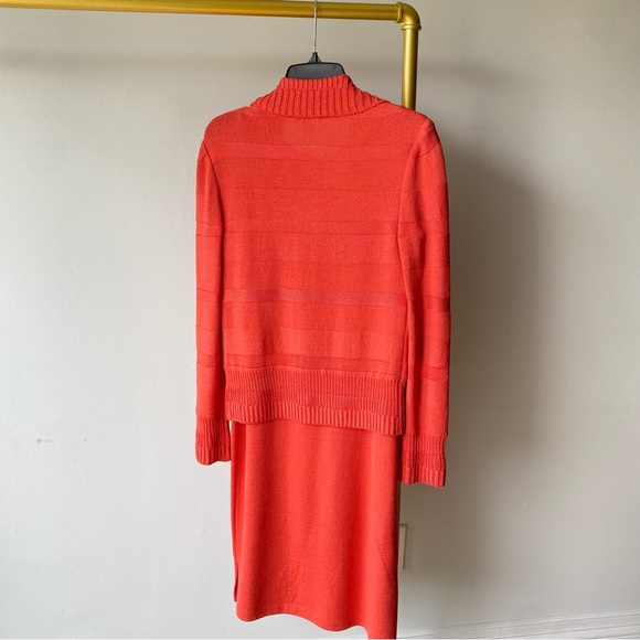 St John Coral Dress Jacket Set Size 4 - Picture 4 of 13